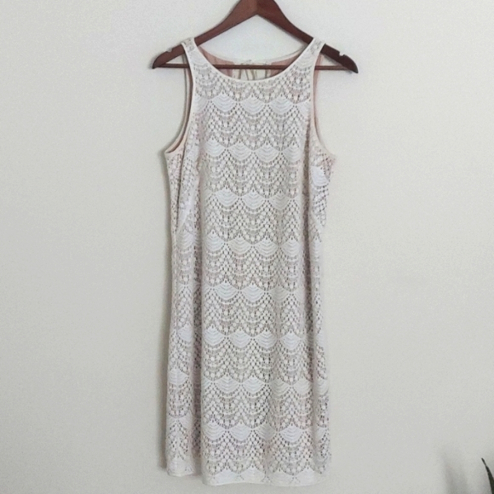 LOFT Crochet Lace Sleeveless Mini Dress 6